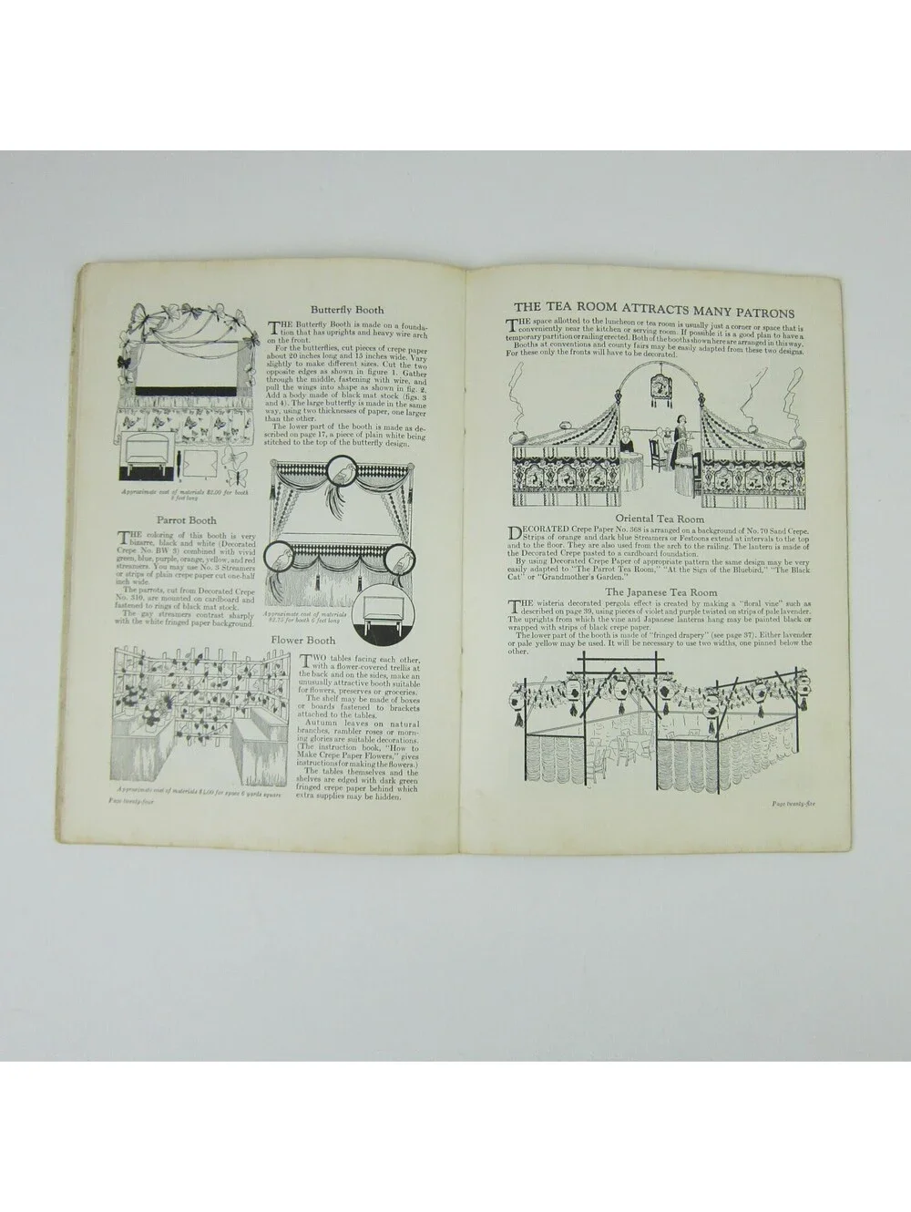 1927 Art Deco Dennison Booklet How to Decorate Halls Booths Automobiles Antique